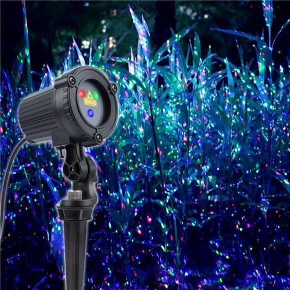 Laser Christmas Lights, Garden Laser Lights Projector, 3 Color Red Green Blue - Picture 2 of 6